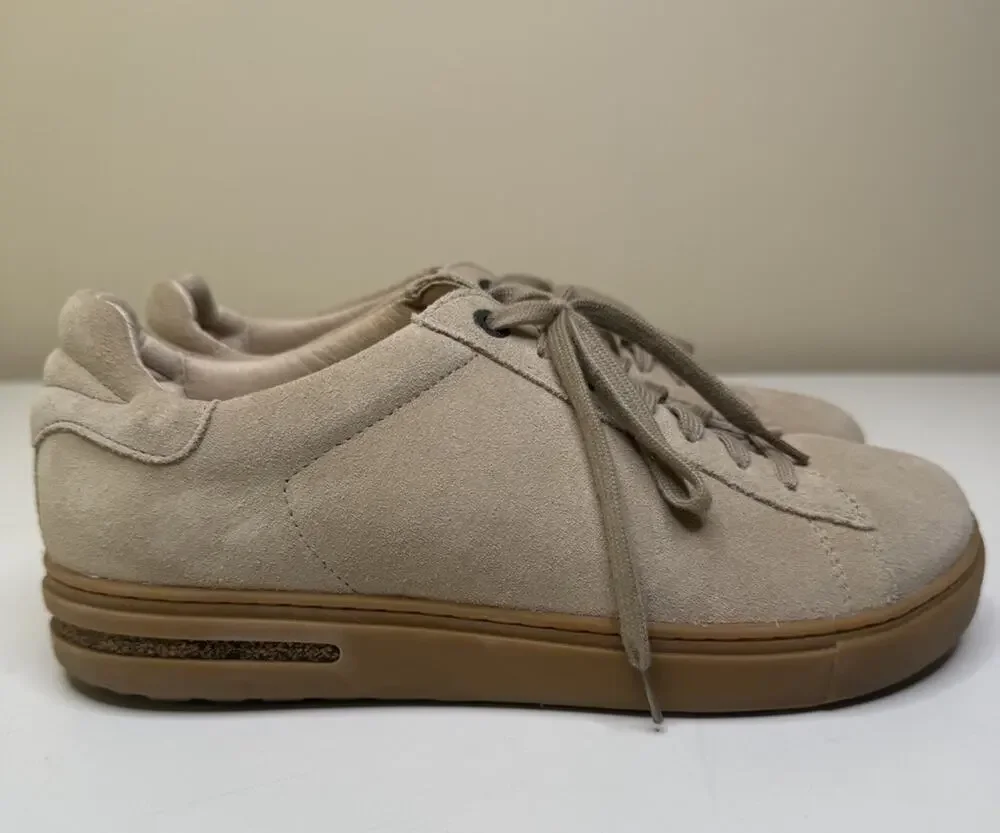 Birkenstock Bend Low Sneaker Womens EU 39 US 8-8.5 Sand Suede Low Lace Up Oxford